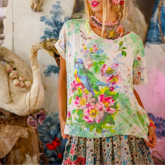 NWT Magnolia Pearl Songbird Art Class Tee One Size - Picture 5 of 9